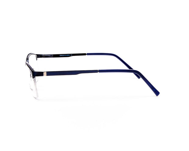 Specsmakers - Unisex DB Rectangle Half Frame - Blue Shine SILVER - ANF30348 - (LENSES INCLUDED)*