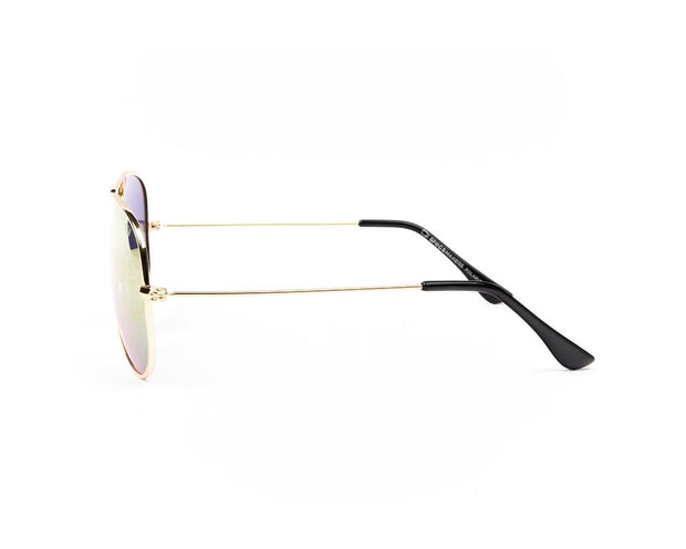 METAL SUNGLASS - FULL FRAME - GOLD SHINE - SOI3025 - AOVAL - 57
