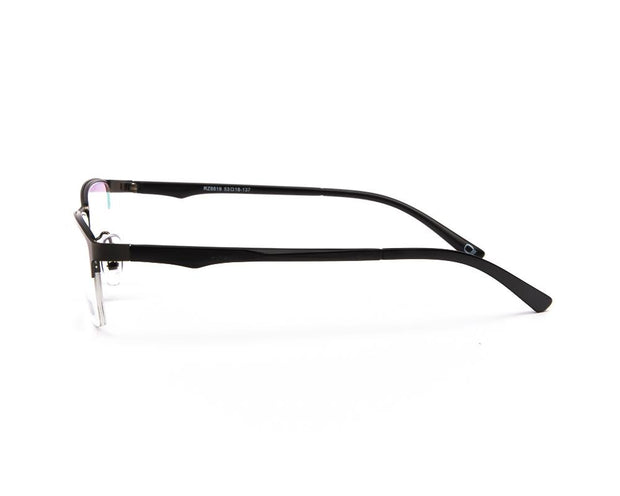 METAL  - HALF FRAME - GREY METALLIC MATT - TUK8819 - RECTANGLE - 53 - Lenses Incuded