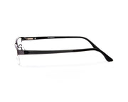 Specsmakers - Unisex Rectangle Half Frame - Grey Metallic Shine BLACK - PEC88324 - (LENSES INCLUDED)*