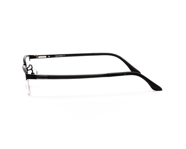 Specsmakers - Unisex Rectangle Half Frame - Black Matt BLACK - PEC88311 - (LENSES INCLUDED)*