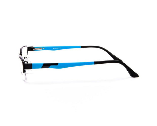 Specsmakers - Unisex Rectangle Half Frame - Black Matt Blue - PEC88321 - (LENSES INCLUDED)*