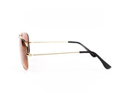 METAL SUNGLASS - FULL FRAME - GOLD SHINE - SOI3025 - AOVAL - 57