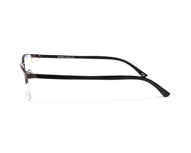 METAL  - HALF FRAME - GREY METALLIC MATT - TUK78071 - RECTANGLE - 51 - Lenses Incuded