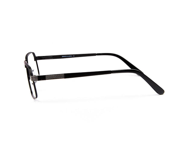 SPECSMAKERS - UNISEX DB RECTANGLE FULL FRAME - BLACK MATT Grey Metallic - ANF30633