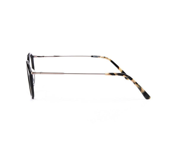 Round Black Shine WITH SILVER Shell Frame SS10432 - (LENSES INCLUDED)*