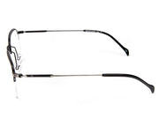 Specsmakers - Unisex Square Half Frame - Grey Metallic Shine Black- AMO2418 - (LENSES INCLUDED)*