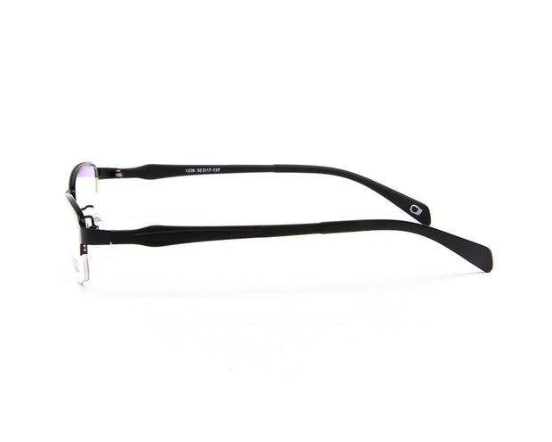 METAL  - HALF FRAME - BLACK MATT - TUK1236 - RECTANGLE - 52 - Lenses Incuded