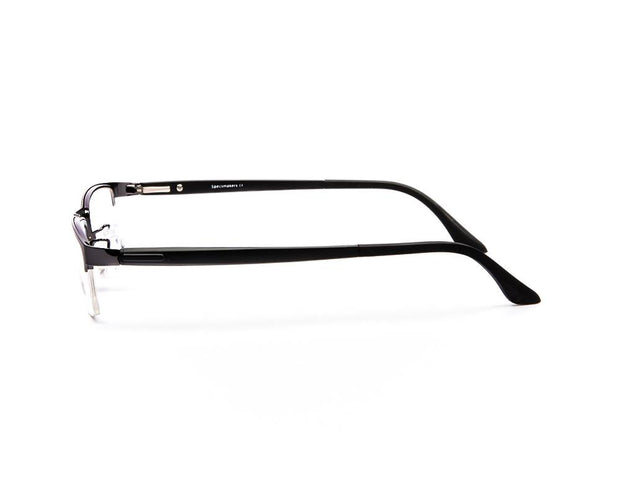 Specsmakers - Unisex Rectangle Half Frame - Grey Metallic Shine BLACK - PEC88308 - (LENSES INCLUDED)*