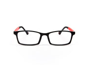 Peepstar - KIDS Rectangle Full Frame - Black Matt Red - AMLT14007 - (LENSES INCLUDED)*