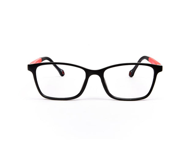 Peepstar - KIDS Rectangle Full Frame - Black Matt Red - AMLT14001 - (LENSES INCLUDED)*