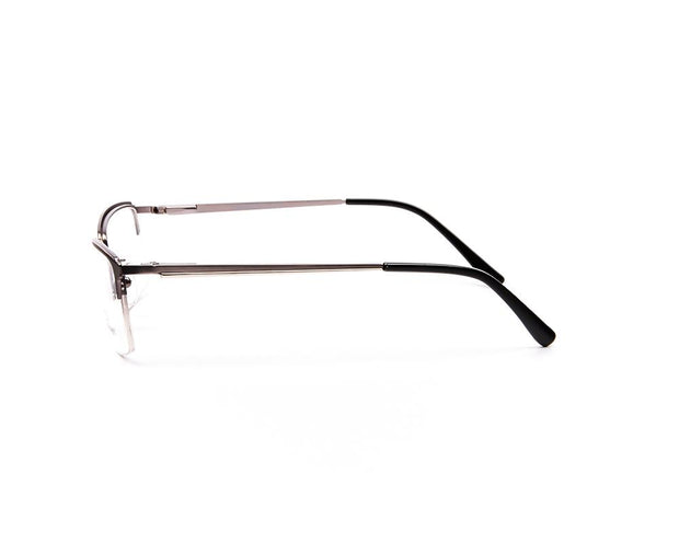Specsmakers - Unisex Rectangle Half Frame - Grey Metallic Matt SILVER - ANF30702 - (LENSES INCLUDED)*