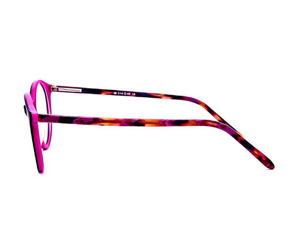 Round Tortise WITH Purple Matt  Full Frame BH314 - Specsmakers