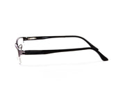 Specsmakers - Unisex Rectangle Half Frame - Grey Metallic Shine BLACK - PEC88315 - (LENSES INCLUDED)*