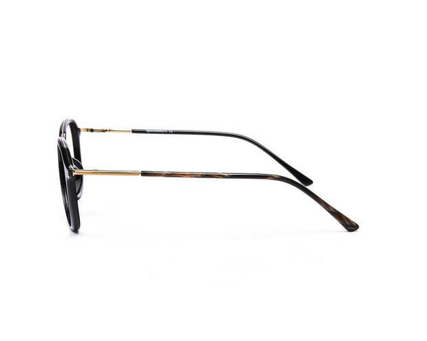 Oval Black Shine WITH Gold Shell Frame SS10515 - (LENSES INCLUDED)*