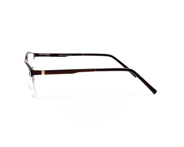 Specsmakers - Unisex DB Rectangle Half Frame - Brown Shine Gold - ANF30348 - (LENSES INCLUDED)*