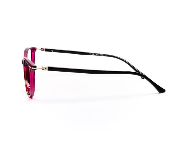 Specsmakers - Unisex Cateye Full Frame - Purple Shine BLACK - COC102 - (LENSES INCLUDED)*