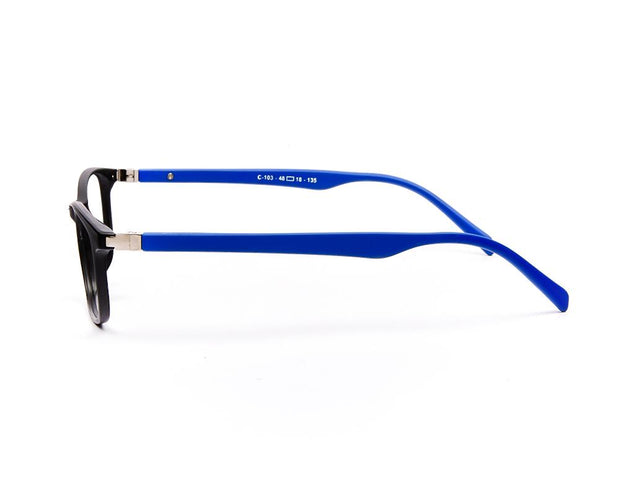 Specsmakers - Unisex Square Full Frame - Black Matt Blue - COC103 - (LENSES INCLUDED)*