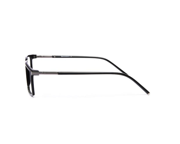 Rectangle Black Shine WITH SILVER Shell Frame SS20050 - (LENSES INCLUDED)*