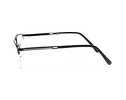 METAL  - HALF FRAME - GREY METALLIC SHINE - RECTANGLE - ANF30580 - (Lenses Included)*