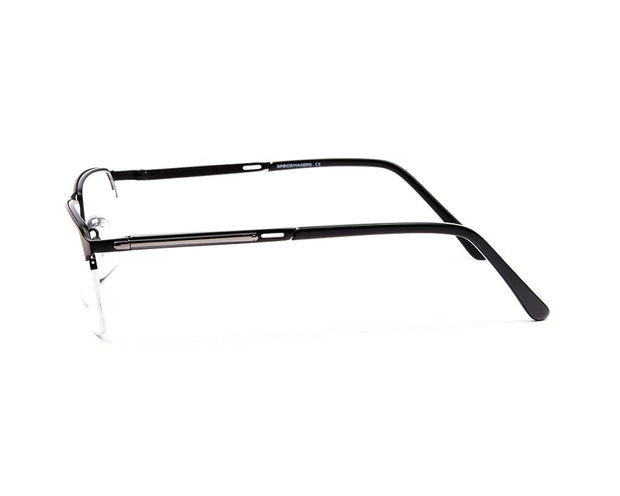 METAL  - HALF FRAME - GREY METALLIC SHINE - RECTANGLE - ANF30580 - (Lenses Included)*