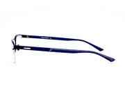 Rectangle BLACK WITH Blue Half Frame AME1707 - Specsmakers