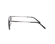 Rectangle Black Shine WITH SILVER Shell Frame SS6464 - (LENSES INCLUDED)*