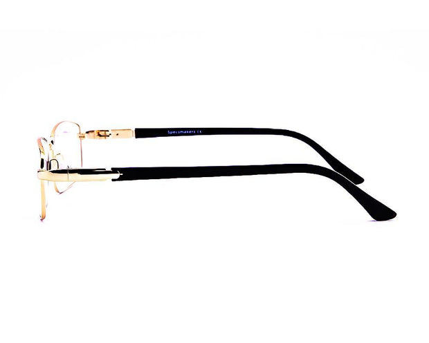 Rectangle Gold WITH BLACK Half Frame PEB809 - Specsmakers