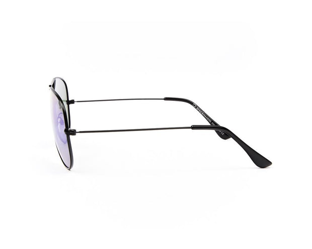 METAL SUNGLASS - FULL FRAME - BLACK MATT - SOI3025 - AOVAL - 57