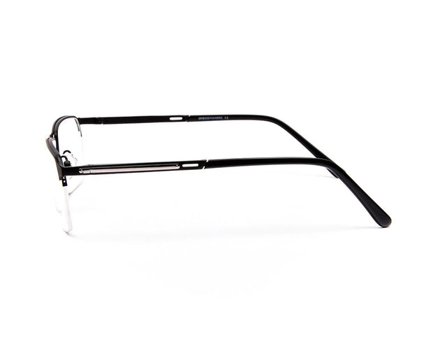 METAL  - HALF FRAME - BLACK MATT - RECTANGLE - ANF30580 - (Lenses Included)*