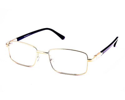 Rectangle Gold WITH BLACK Half Frame PEB809 - Specsmakers