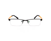 Specsmakers - Unisex Rectangle Half Frame - Black Matt ORANGE - PEC88311 - (LENSES INCLUDED)*