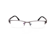 Specsmakers - Unisex Rectangle Half Frame - Grey Metallic Shine BLACK - PEC88315 - (LENSES INCLUDED)*