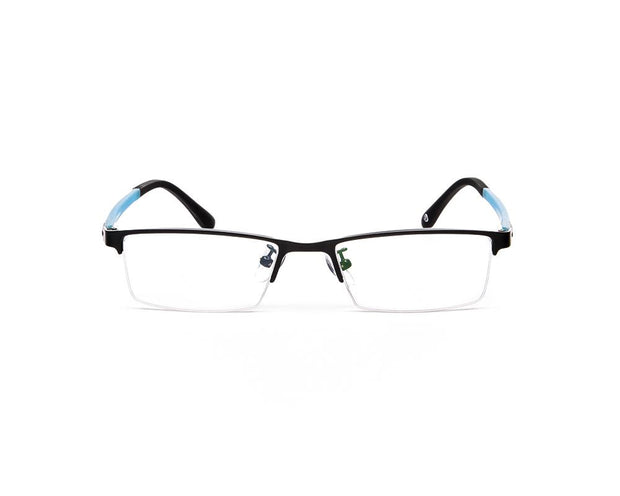 Specsmakers - Unisex Rectangle Half Frame - Black Matt Blue - PEC88311 - (LENSES INCLUDED)*