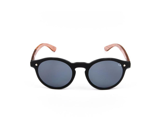 SHELL SUNGLASS - FULL FRAME - BLACK SHINE - TUK315 - ROUND