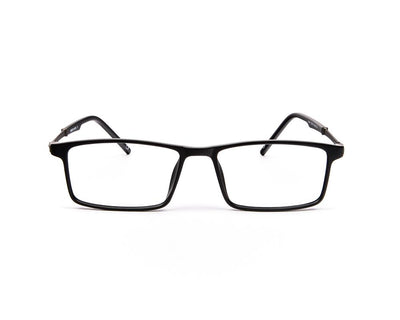 Specsmakers - Unisex Rectangle Full Frame - Black Matt Grey Metallic - AML8189 - (LENSES INCLUDED)*