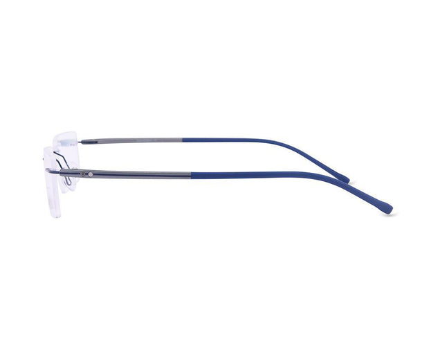 Rectangle Blue Shine WITH Blue Rimless Metal - (LENSES INCLUDED)*