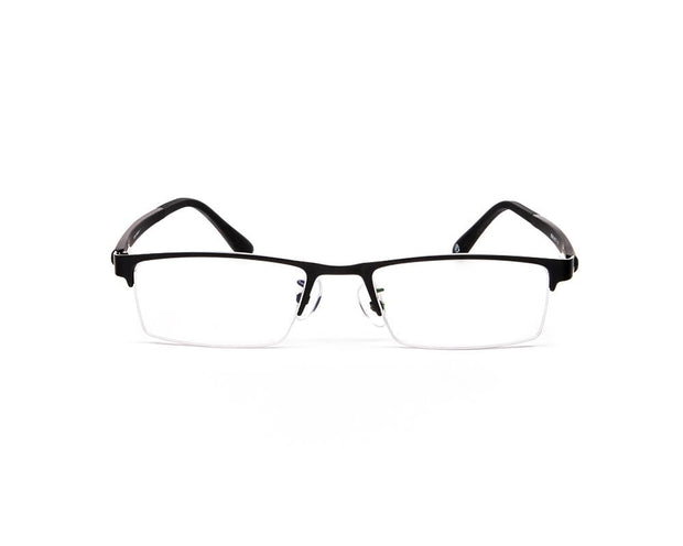 Specsmakers - Unisex Rectangle Half Frame - Black Matt BLACK - PEC88308 - (LENSES INCLUDED)*