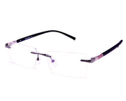 Rectangle Grey Metallic WITH BLACK Rimless AMG1721 - Specsmakers