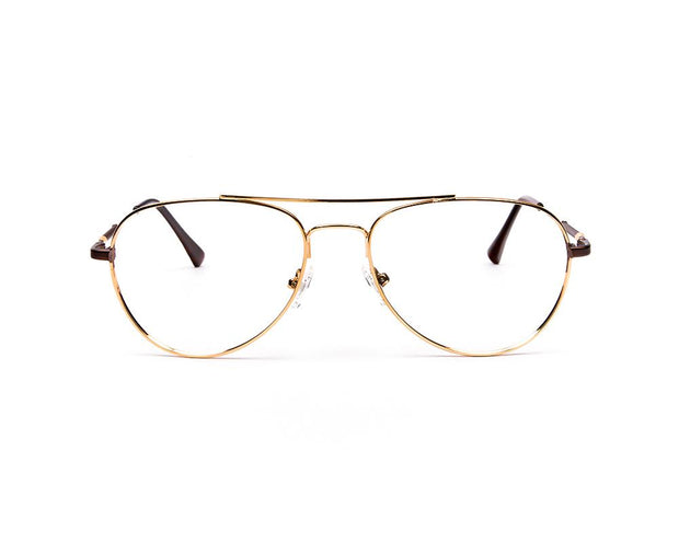 METAL  - FULL FRAME - GOLD SHINE - DB AOVAL - ANF30644 - (Lenses Included)*