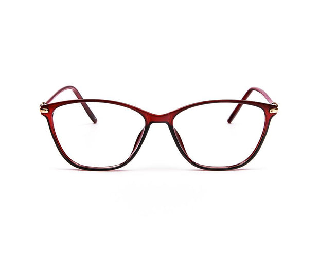 SHELL  - FULL FRAME - RED SHINE - CATEYE - AML11708 - (Lenses Included)*