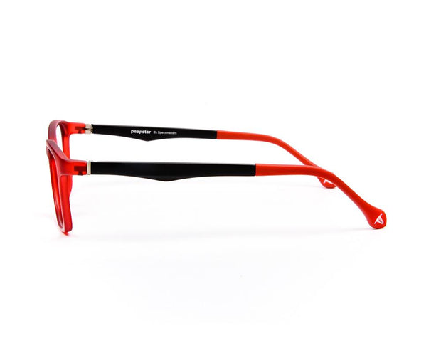 Peepstar - KIDS Rectangle Full Frame - Red Matt BLACK - AMLT14001 - (LENSES INCLUDED)*