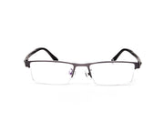 Specsmakers - Unisex Rectangle Half frame - Grey Metallic Shine BLACK - PEC88323-(LENSES INCLUDED)*
