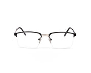 Specsmakers - Unisex DB Rectangle Half Frame - Black Matt SILVER - ANF30348 - (LENSES INCLUDED)*
