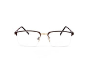 Specsmakers - Unisex DB Rectangle Half Frame - Brown Shine Gold - ANF30348 - (LENSES INCLUDED)*