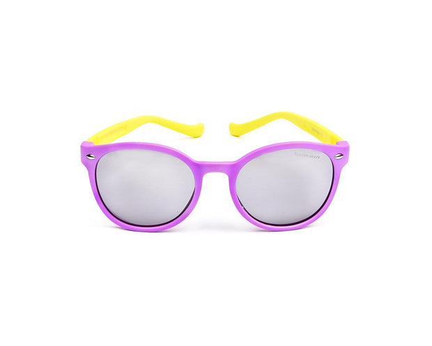 Round Purple Matt WITH YELLOW SUNGLASS KIDS AMK887