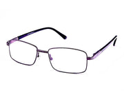 Rectangle Grey Metallic WITH BLACK Half Frame PEB809 - Specsmakers