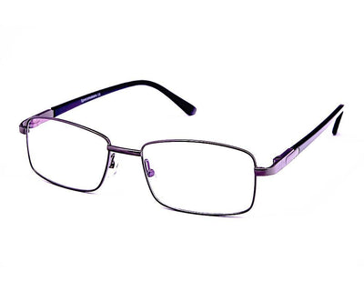 Rectangle Grey Metallic WITH BLACK Half Frame PEB809 - Specsmakers