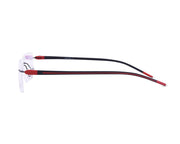 Rectangle Black Shine WITH BLACK Rimless Metal - (LENSES INCLUDED)*