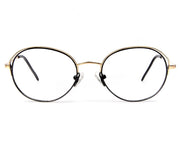 Specsmakers - Unisex Oval Full Frame - Black  Matt  Gold - AMO2419 - (LENSES INCLUDED)*